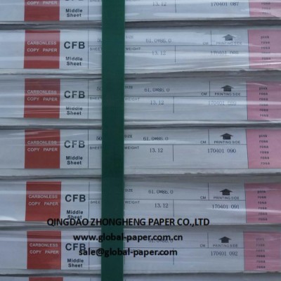 Carbonless paper with high quality